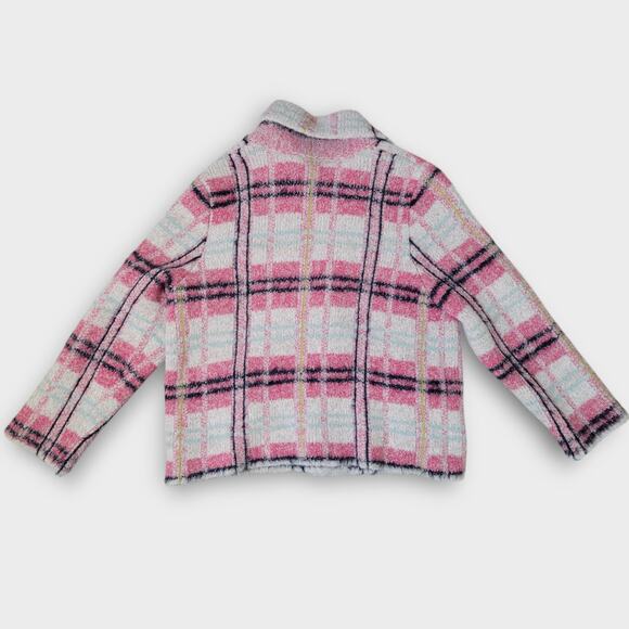 Anthropologie Maeve Aurelia Pink Alpaca/Wool Blend Fuzzy Oversize Jacket Size XL - Picture 4 of 11